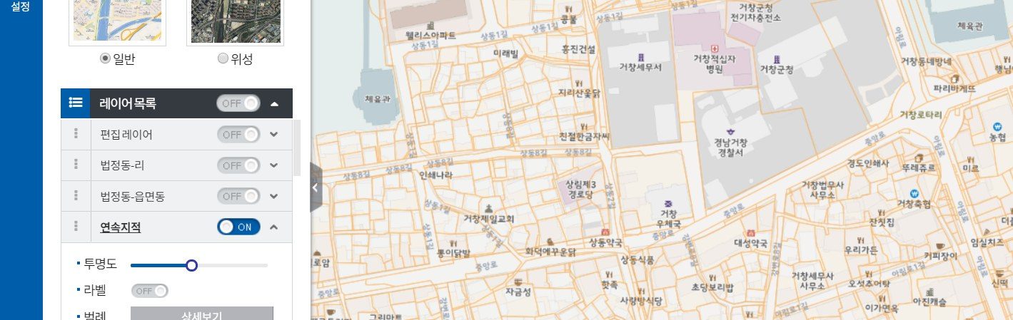 OpenGIS 플랫폼 — 공사지역 도형 생성·편집, 공사대장 연결